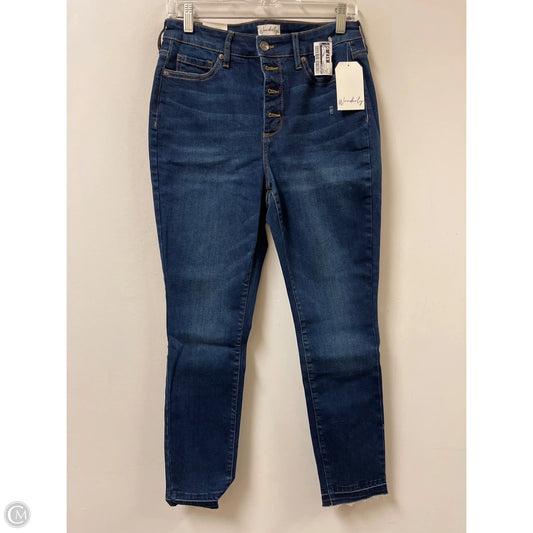 Jeans Skinny By Wonderly In Blue Denim, Size: 8