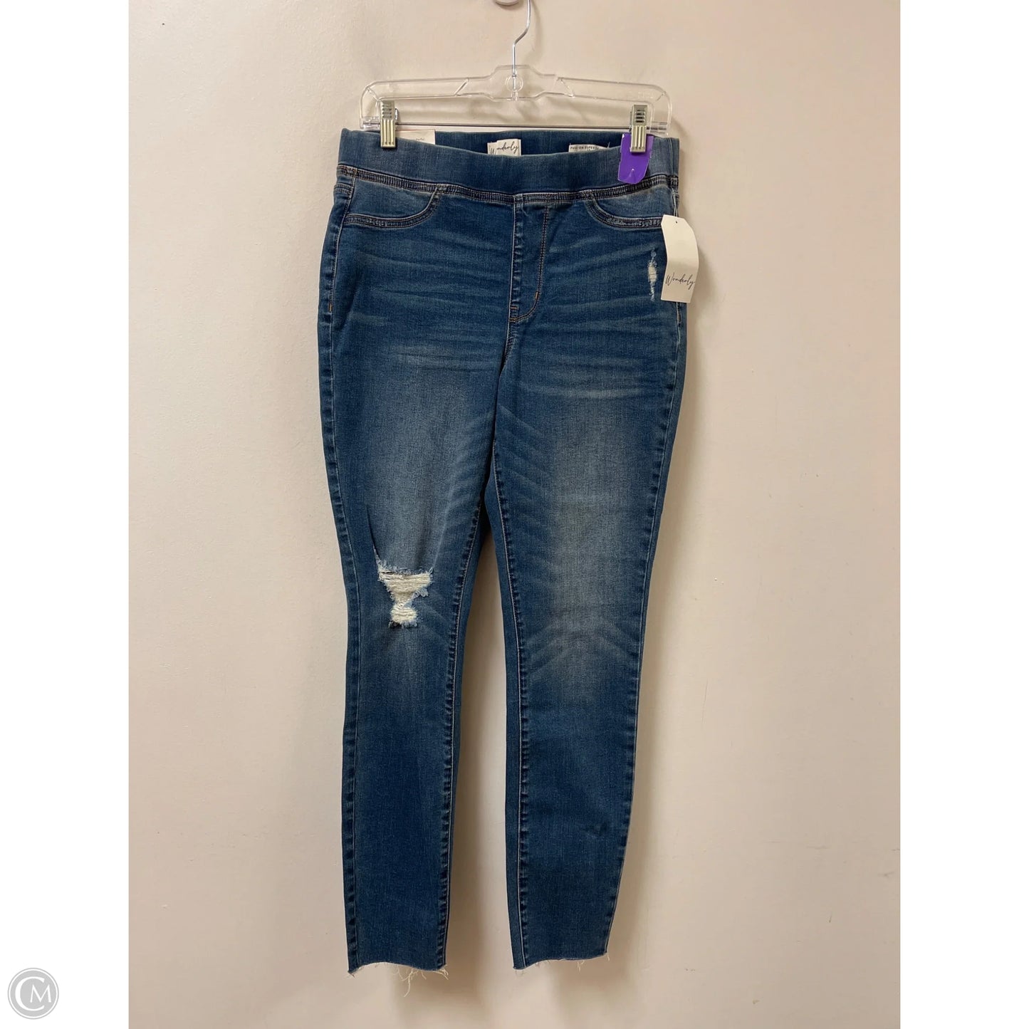 Jeans Skinny By Wonderly In Blue Denim, Size: 8