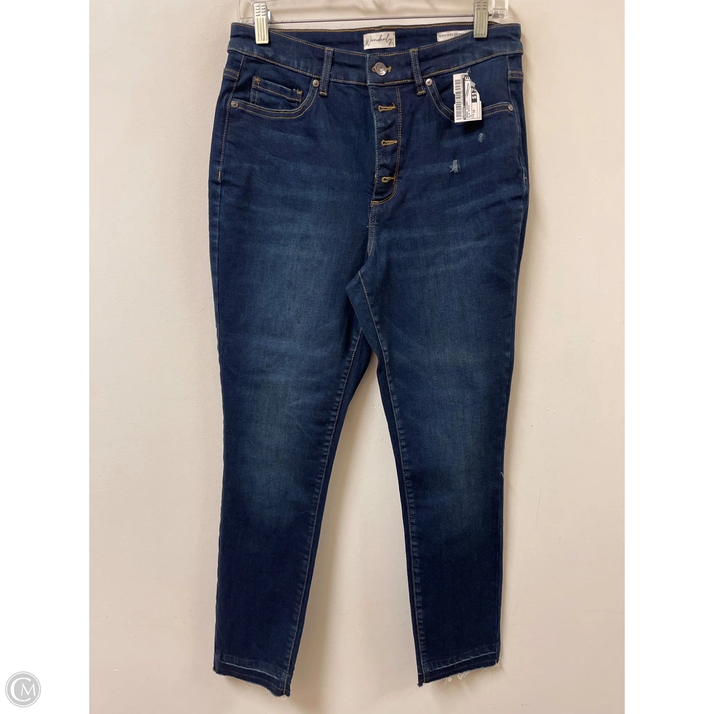 Jeans Skinny By Wonderly In Blue Denim, Size: 10