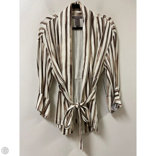 Cardigan By Sharon Young In Brown & Cream, Size: M