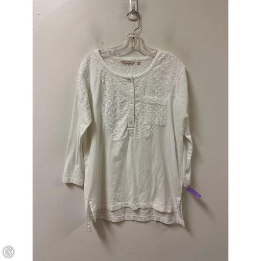 Tunic Long Sleeve By Soft Surroundings In White, Size: S