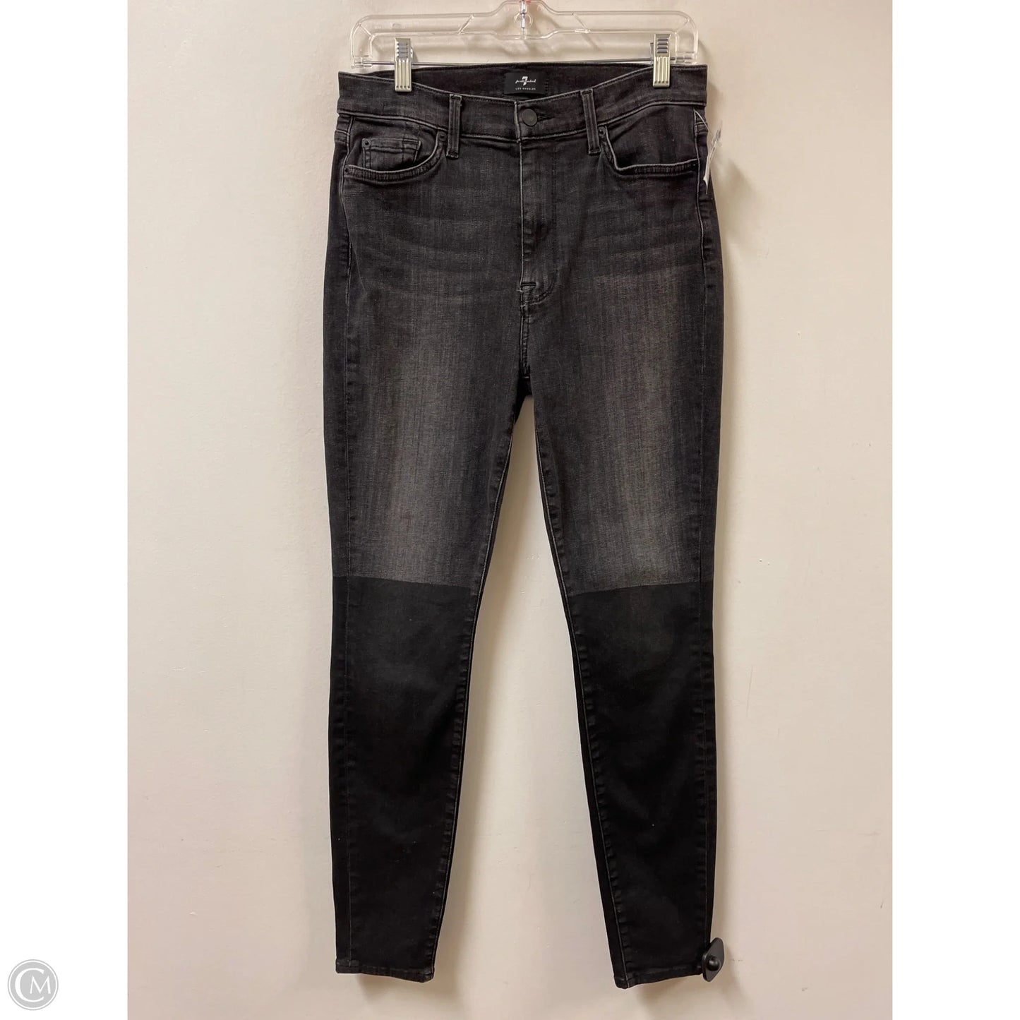 Jeans Skinny By 7 For All Mankind In Grey Denim, Size: 10