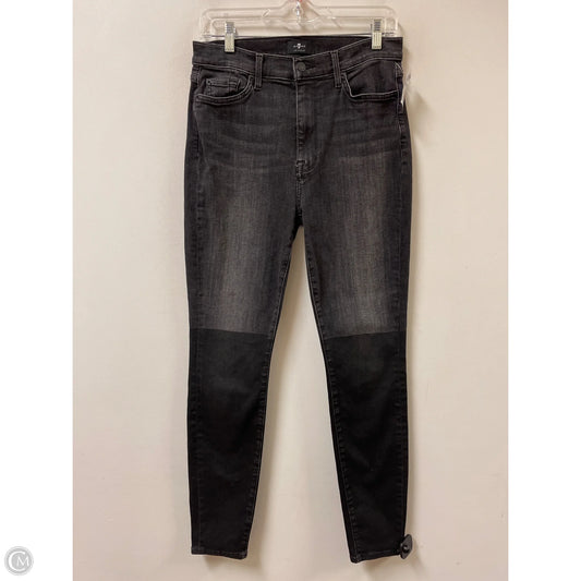 Jeans Skinny By 7 For All Mankind In Grey Denim, Size: 10