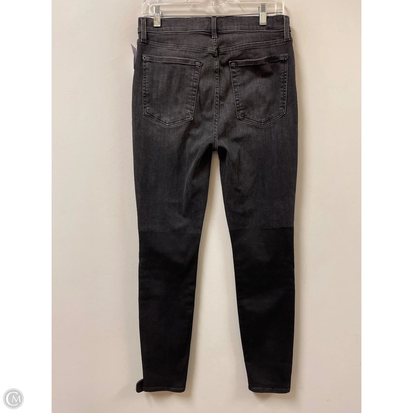 Jeans Skinny By 7 For All Mankind In Grey Denim, Size: 10