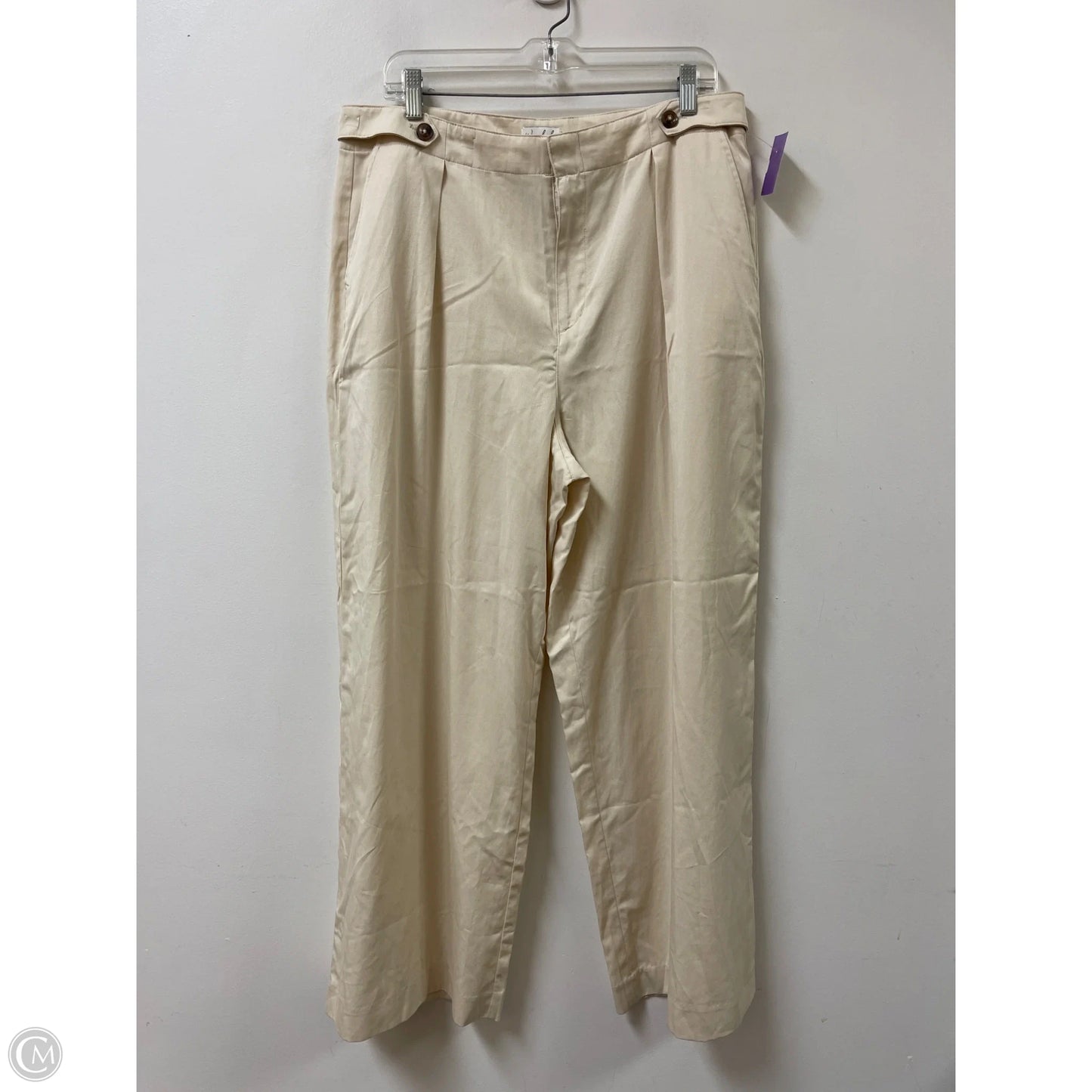 Pants Wide Leg By Wonderly In Cream, Size: 14p