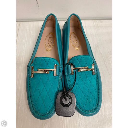 Shoes Luxury Designer By Tods In Blue, Size: 9