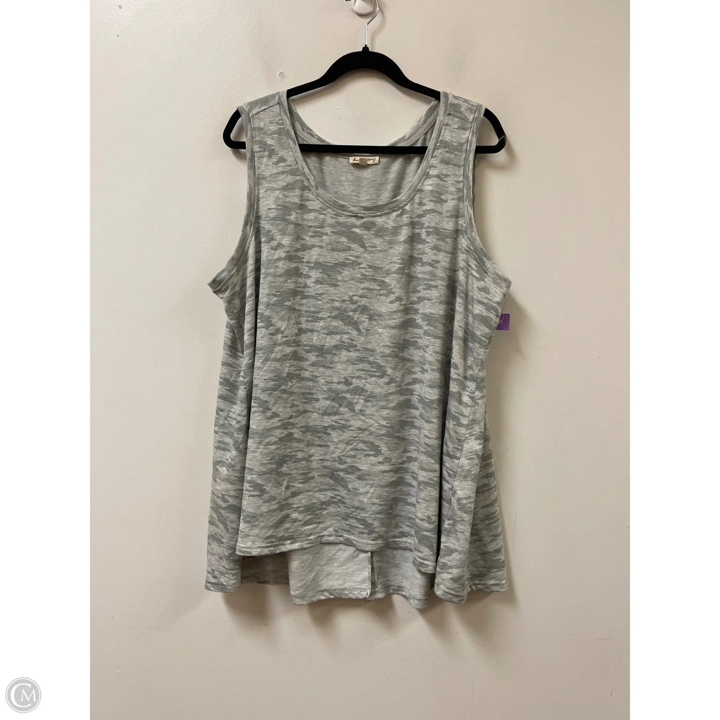Top Sleeveless By Jane And Delancey In Grey, Size: 2x