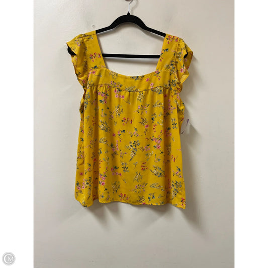 Top Sleeveless By Pleione In Yellow, Size: L