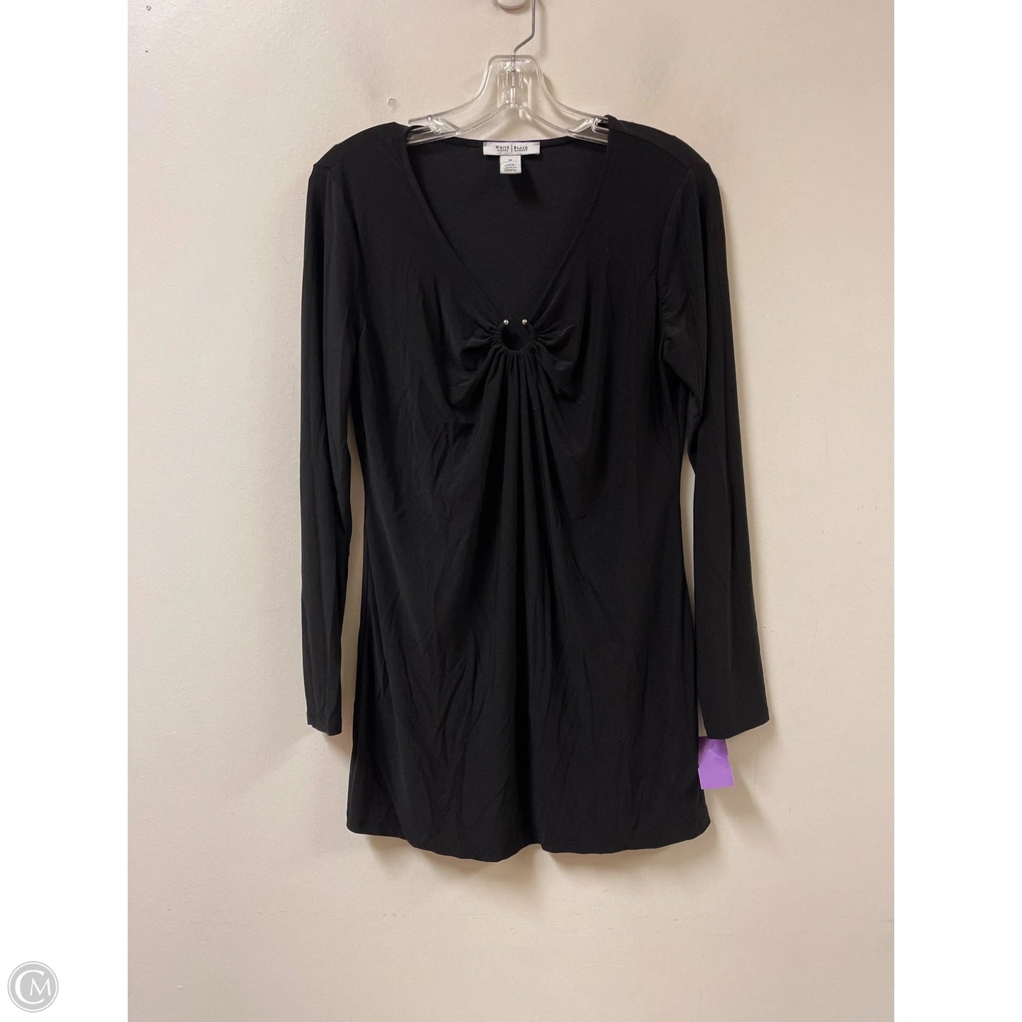 Tunic Long Sleeve By White House Black Market In Black, Size: M