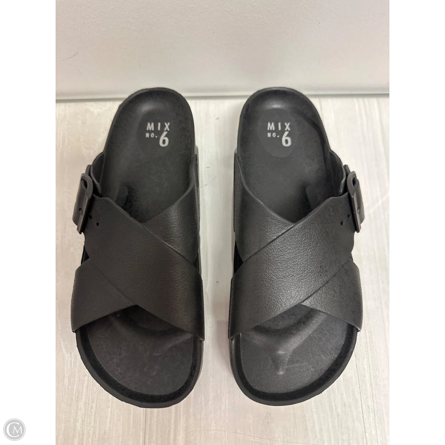 Sandals Flats By Mix No 6 In Black, Size: 9