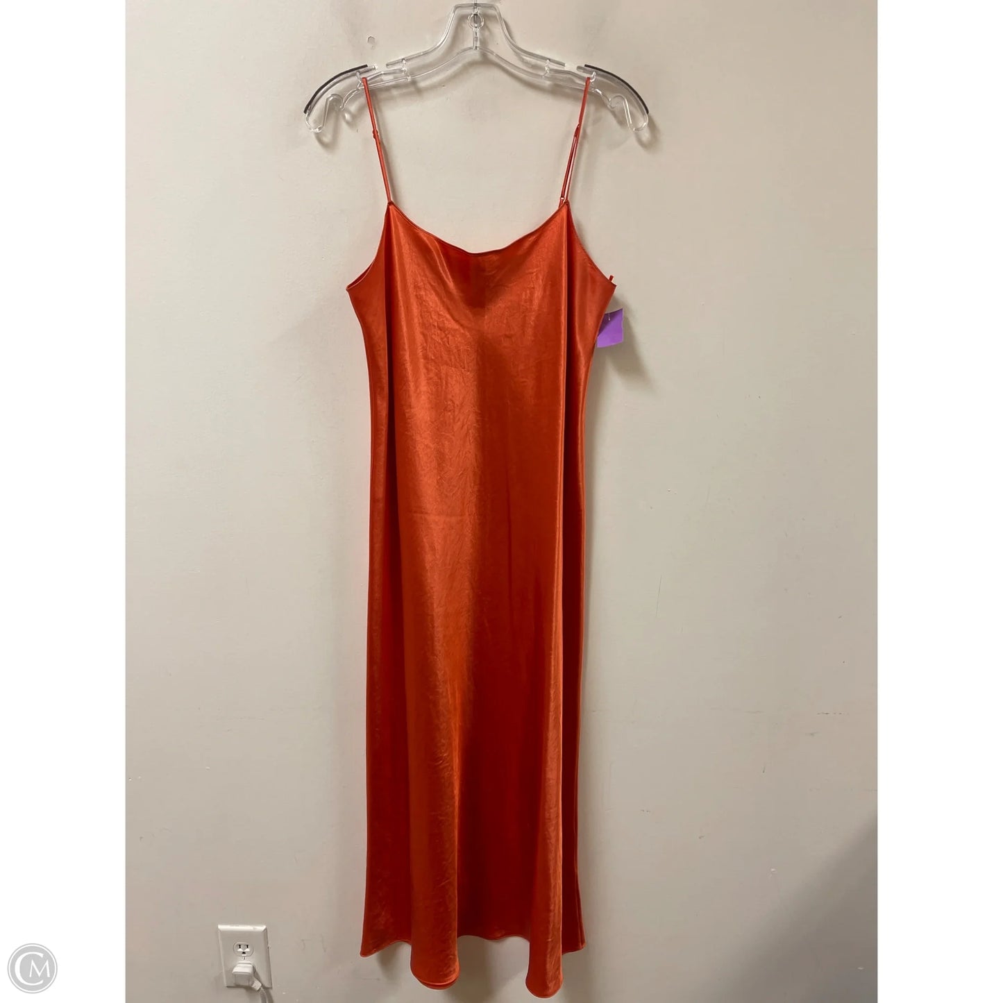 Dress Casual Midi By Vince In Orange, Size: L