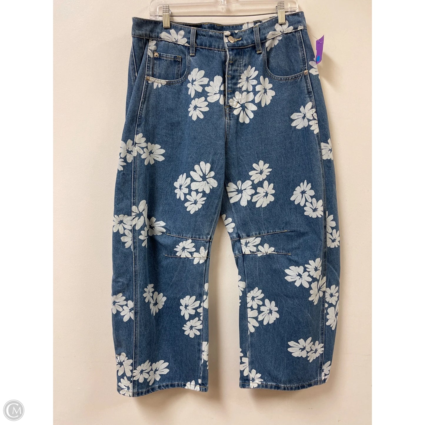 Jeans Straight By Ee Some In Blue Denim, Size: 12