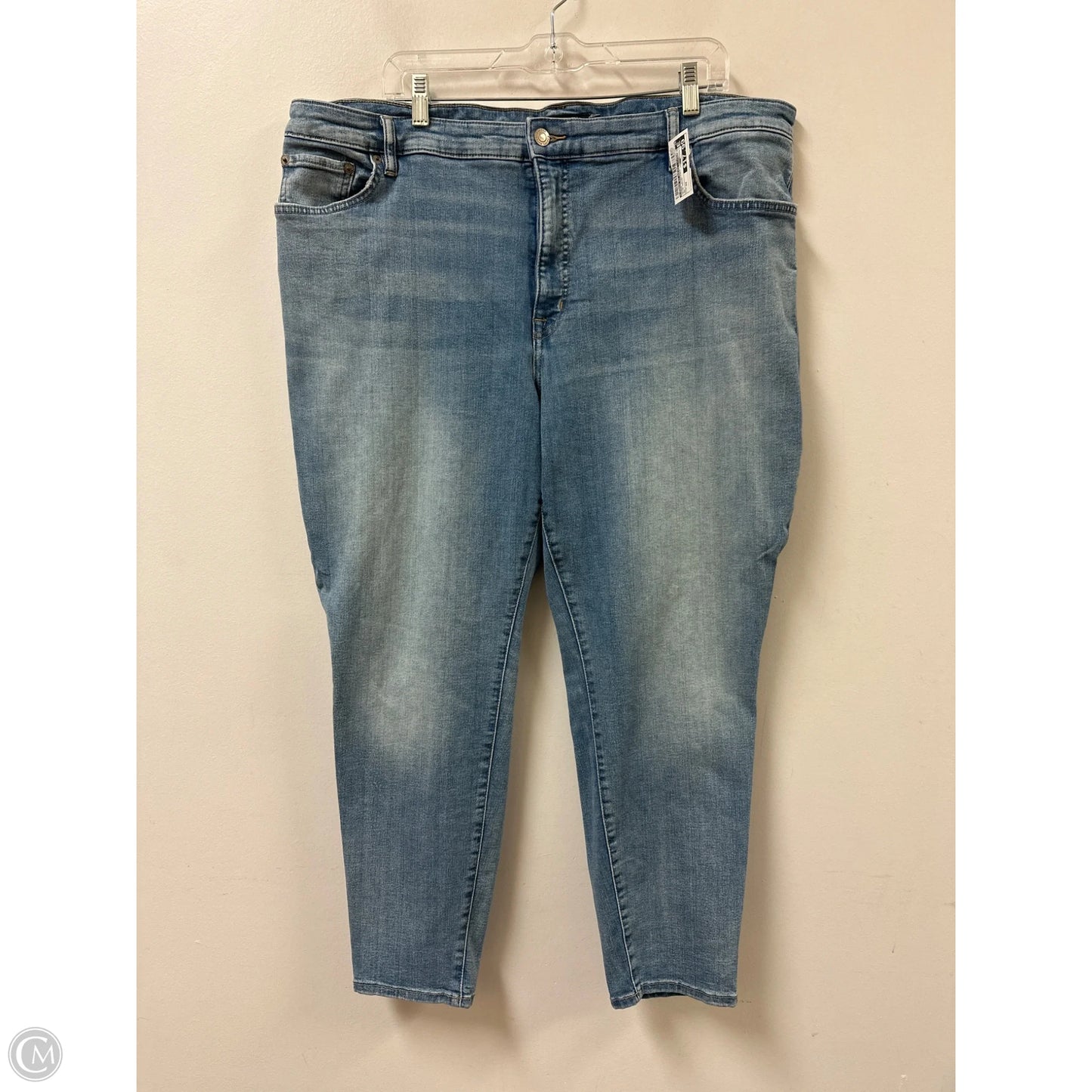 Jeans Straight By Lauren By Ralph Lauren In Blue Denim, Size: 22
