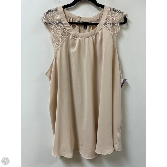 Top Sleeveless By Torrid In Cream, Size: 3x