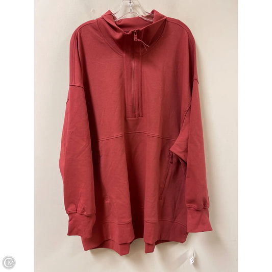 Athletic Sweatshirt Collar By Old Navy In Red, Size: 3x