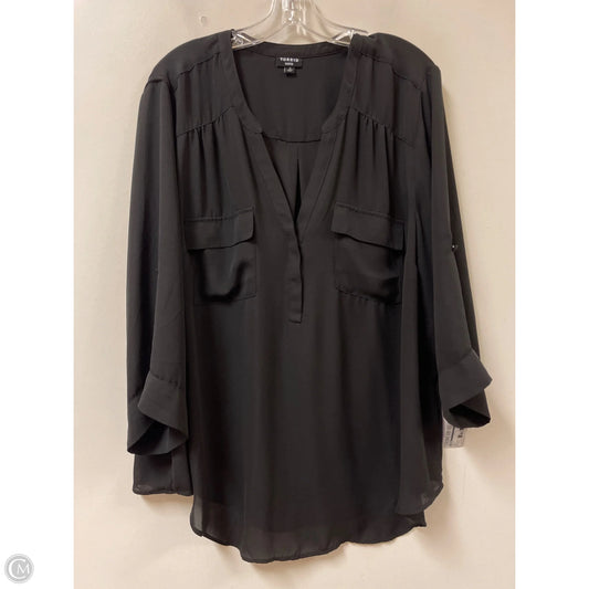 Top Long Sleeve By Torrid In Black, Size: 3x