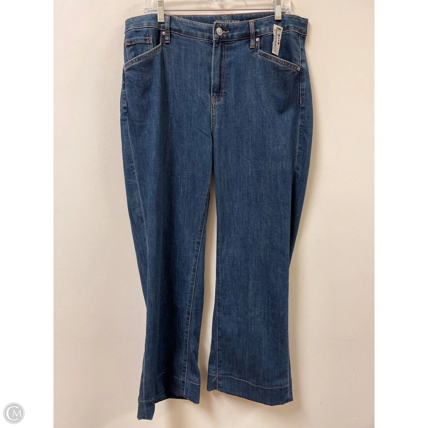 Jeans Wide Leg By Chicos In Blue Denim, Size: 12