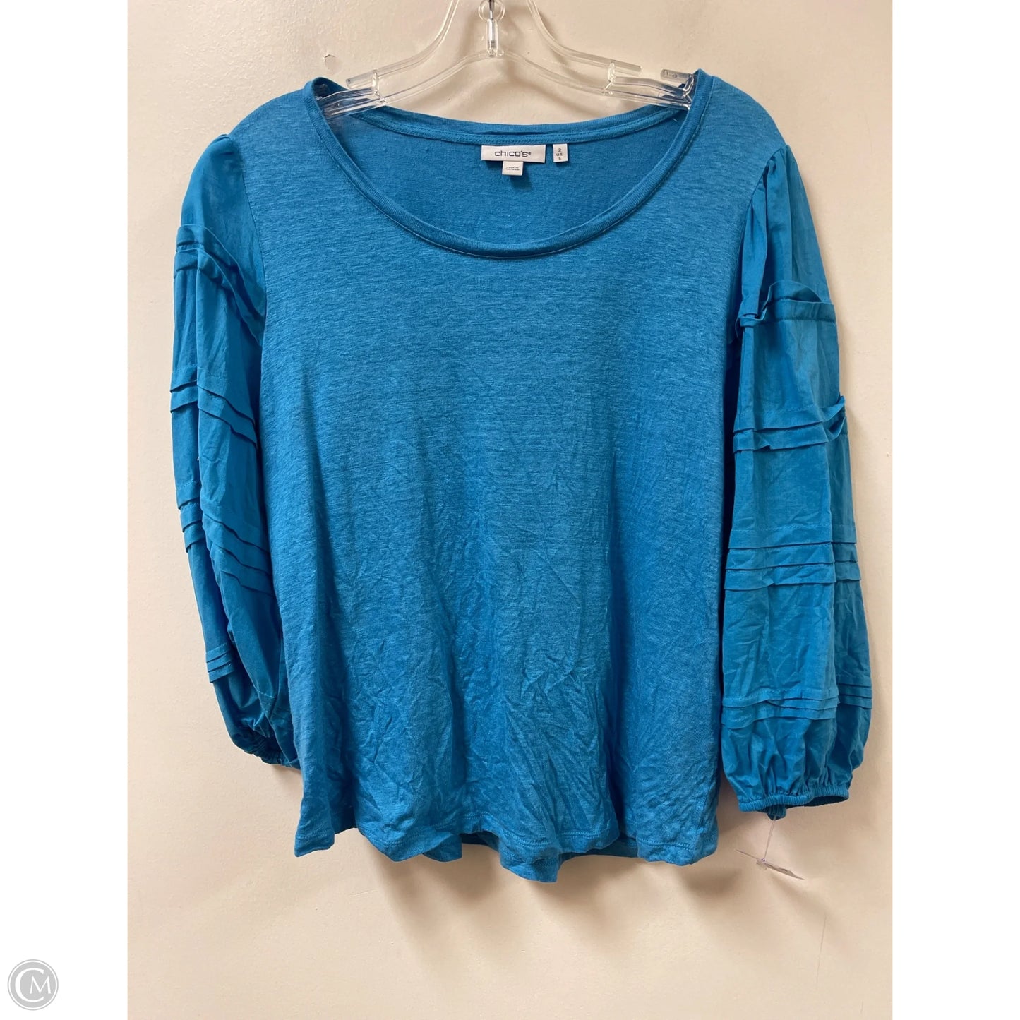 Top Long Sleeve By Chicos In Blue, Size: L
