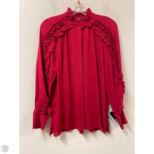 Blouse Long Sleeve By Cma In Red, Size: S