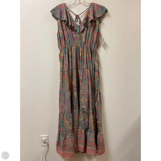 Dress Casual Maxi By Clothes Mentor In Paisley Print, Size: Xl