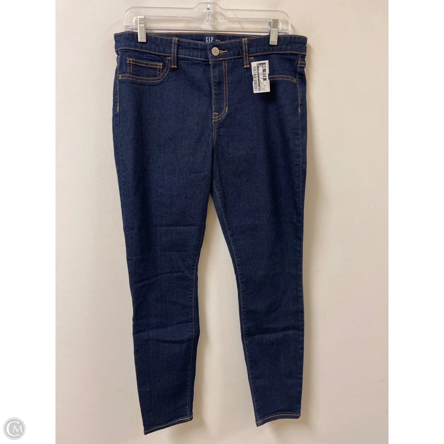 Jeans Skinny By Gap In Blue Denim, Size: 10