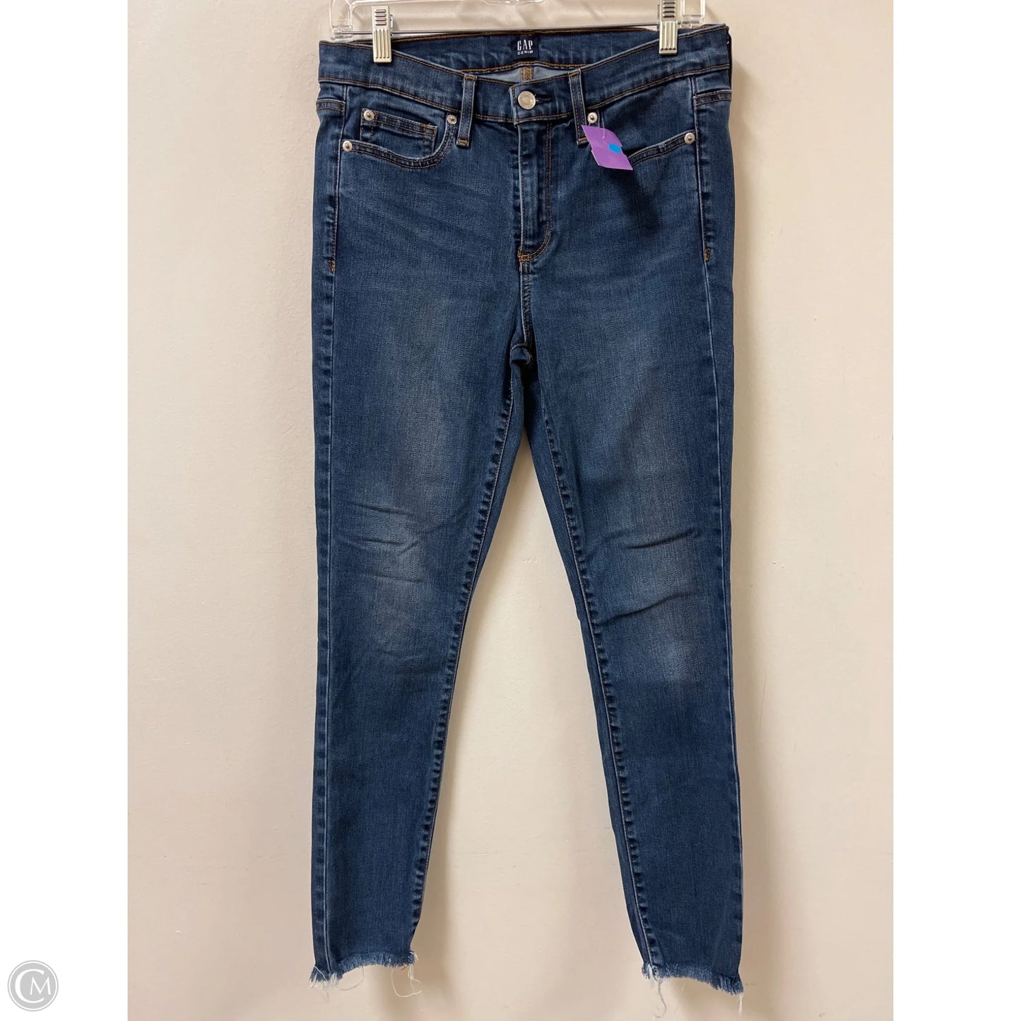 Jeans Skinny By Gap In Blue Denim, Size: 10