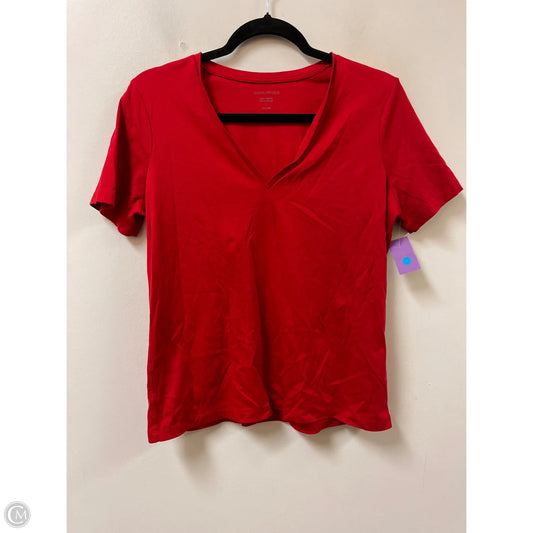 Top Short Sleeve By Banana Republic In Red, Size: L