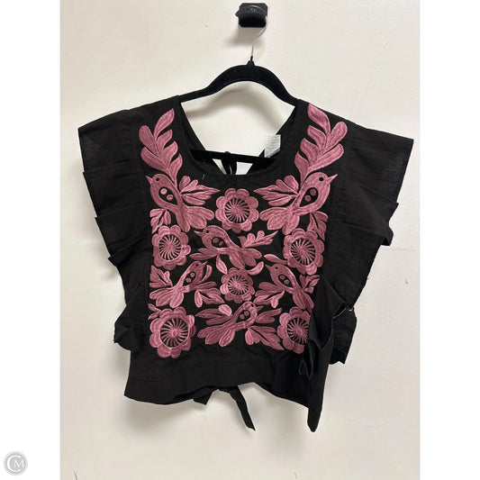 Top Short Sleeve By Clothes Mentor In Black & Pink, Size: M