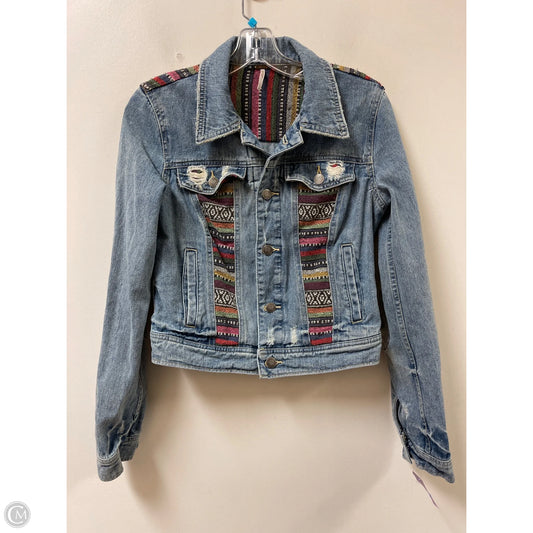 Jacket Denim By Free People In Blue Denim, Size: S