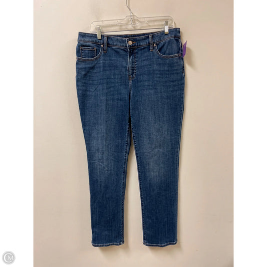 Jeans Straight By Chicos In Blue Denim, Size: 10
