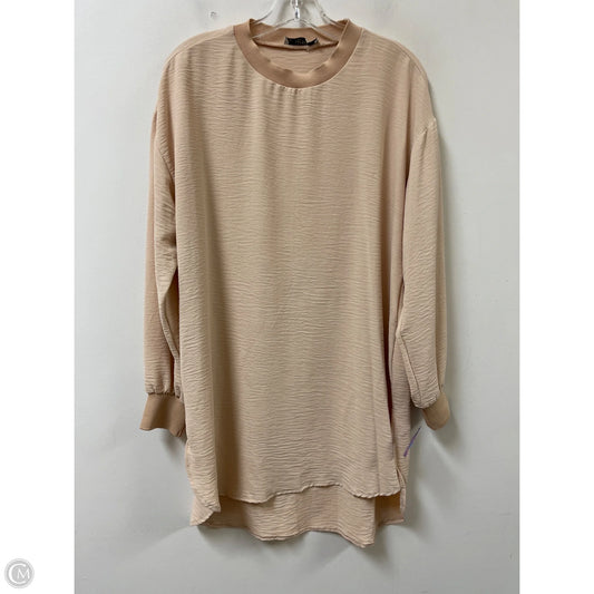 Tunic Long Sleeve By Clothes Mentor In Cream, Size: L