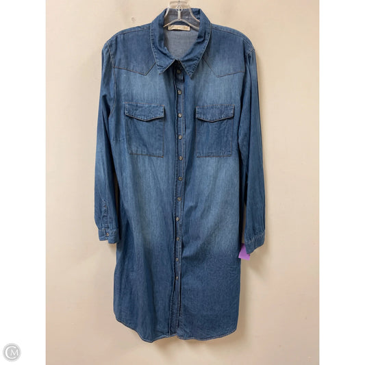 Dress Casual Midi By Clothes Mentor In Blue, Size: Xl