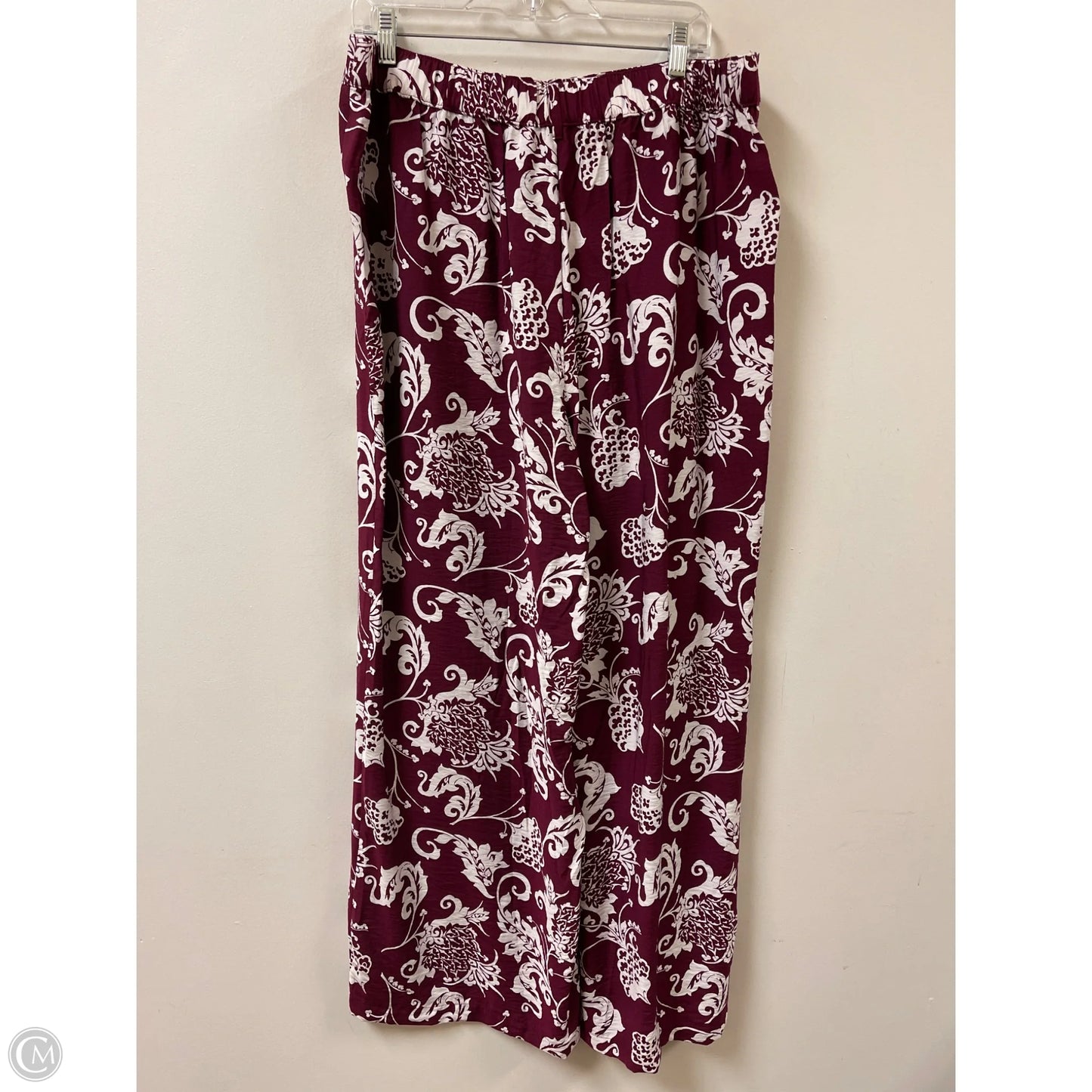 Pants Wide Leg By Liz Claiborne In Purple & White, Size: 14