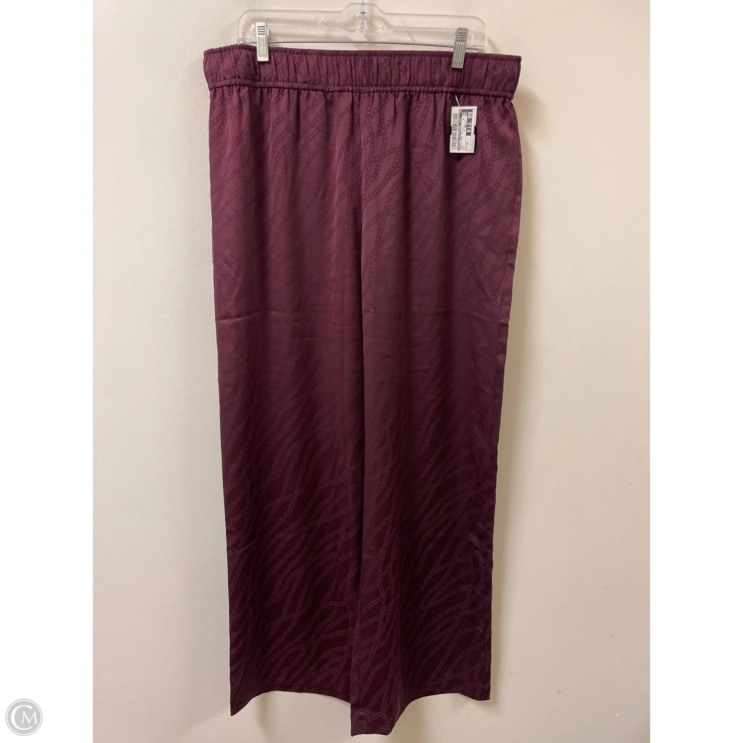 Pants Wide Leg By Michael By Michael Kors In Red, Size: 16