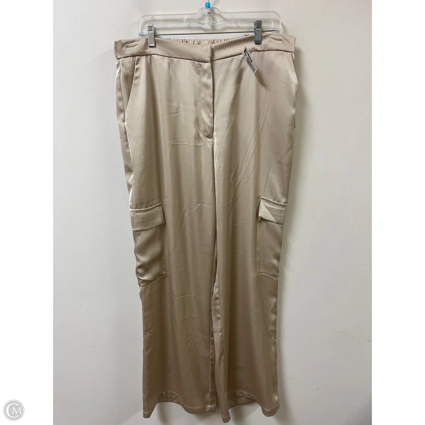Pants Wide Leg By Clothes Mentor In Cream, Size: 14