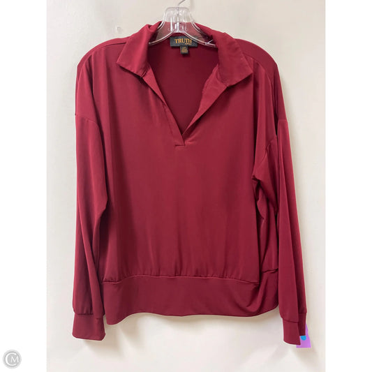 Top Long Sleeve By Truth In Red, Size: L