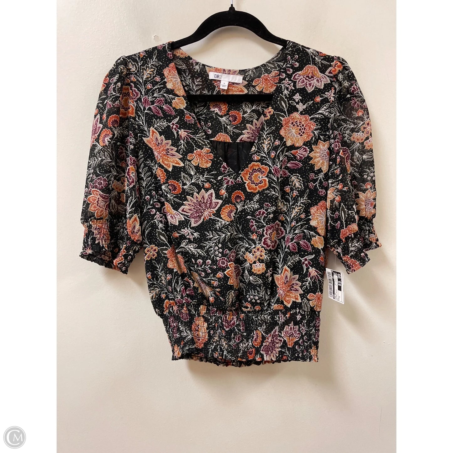 Top Short Sleeve By Dr2 In Floral Print, Size: S