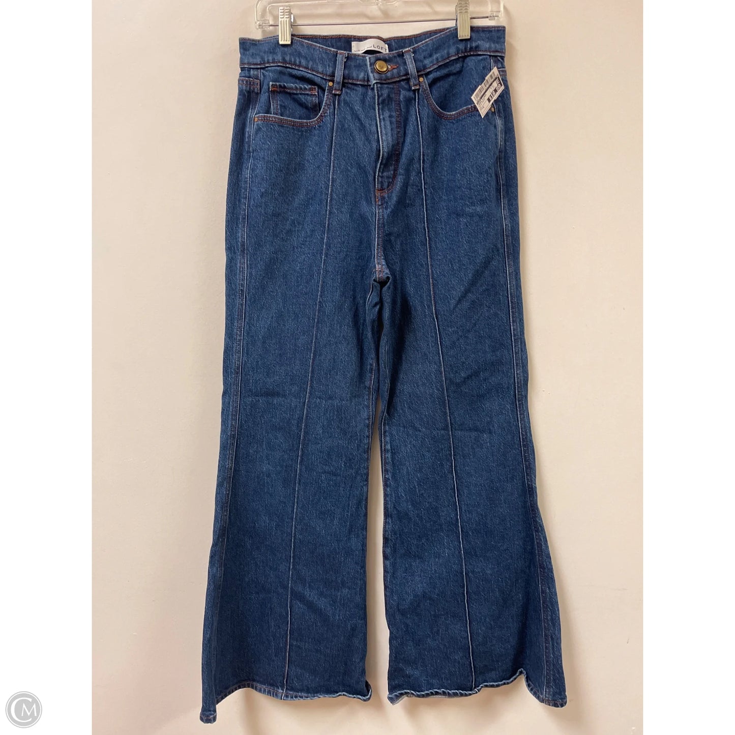 Jeans Flared By Loft In Blue Denim, Size: 6