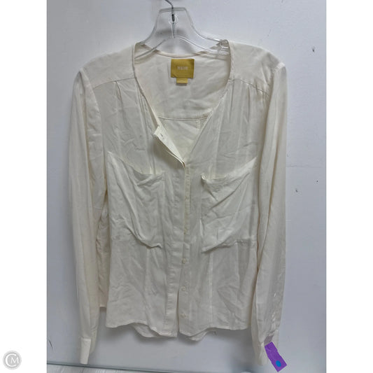 Blouse Long Sleeve By Maeve In Cream, Size: M