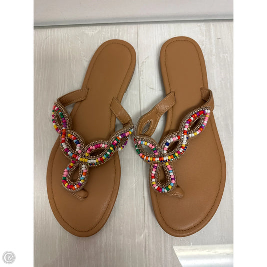 Sandals Flip Flops By Clothes Mentor In Multi-colored, Size: 8
