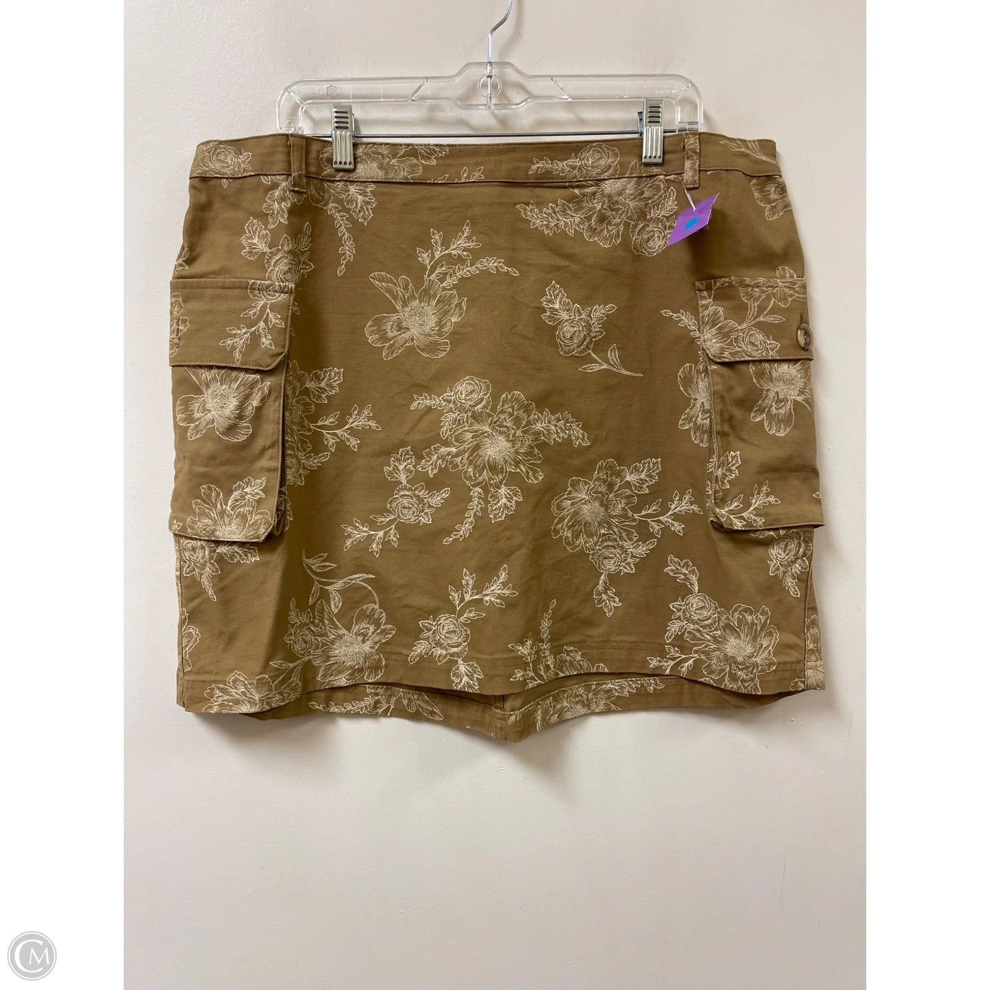 Skirt Mini & Short By Future Collective In Brown & Cream, Size: 18