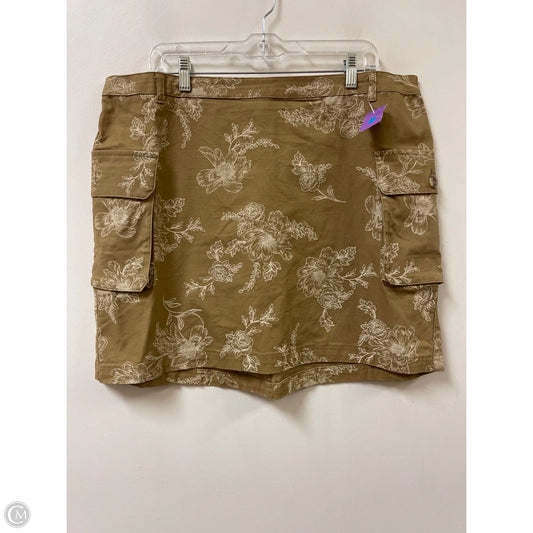 Skirt Mini & Short By Future Collective In Brown & Cream, Size: 18