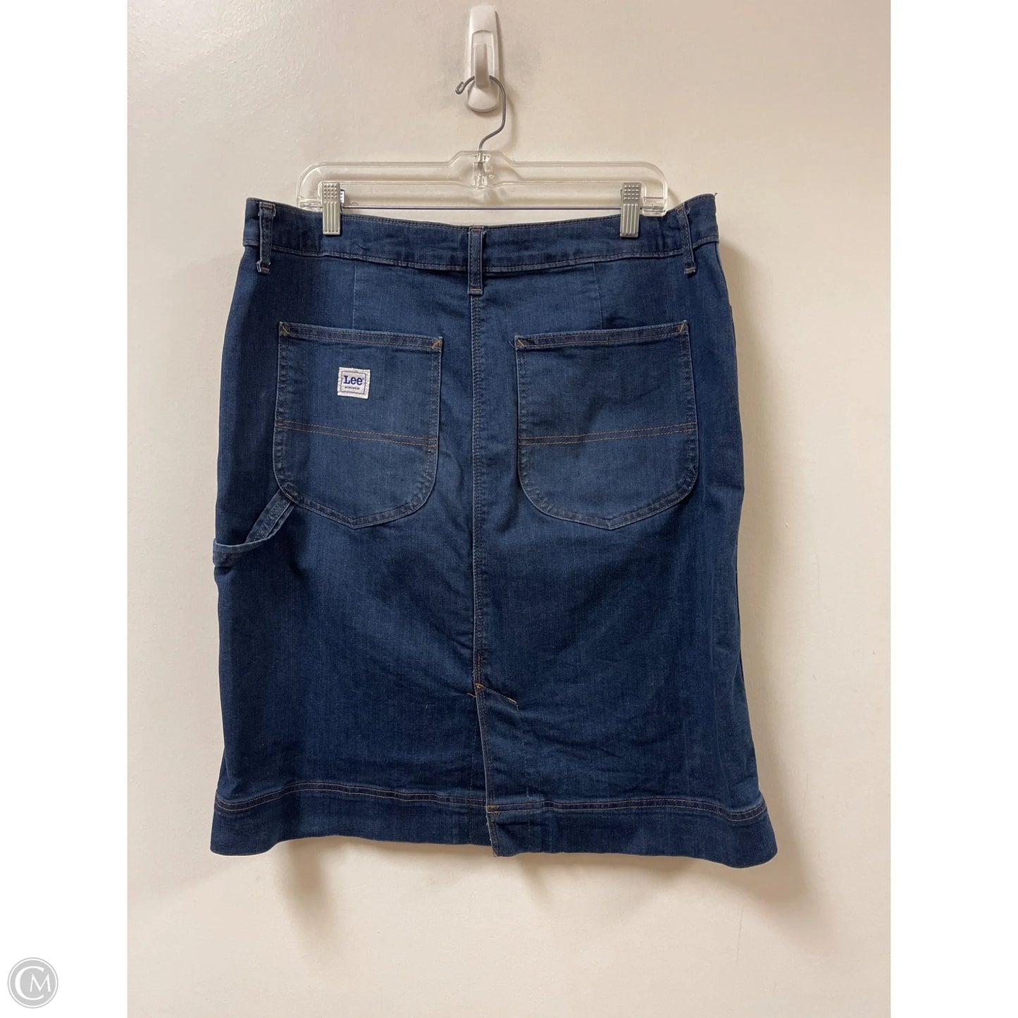 Skirt Midi By Lee In Blue Denim, Size: 18