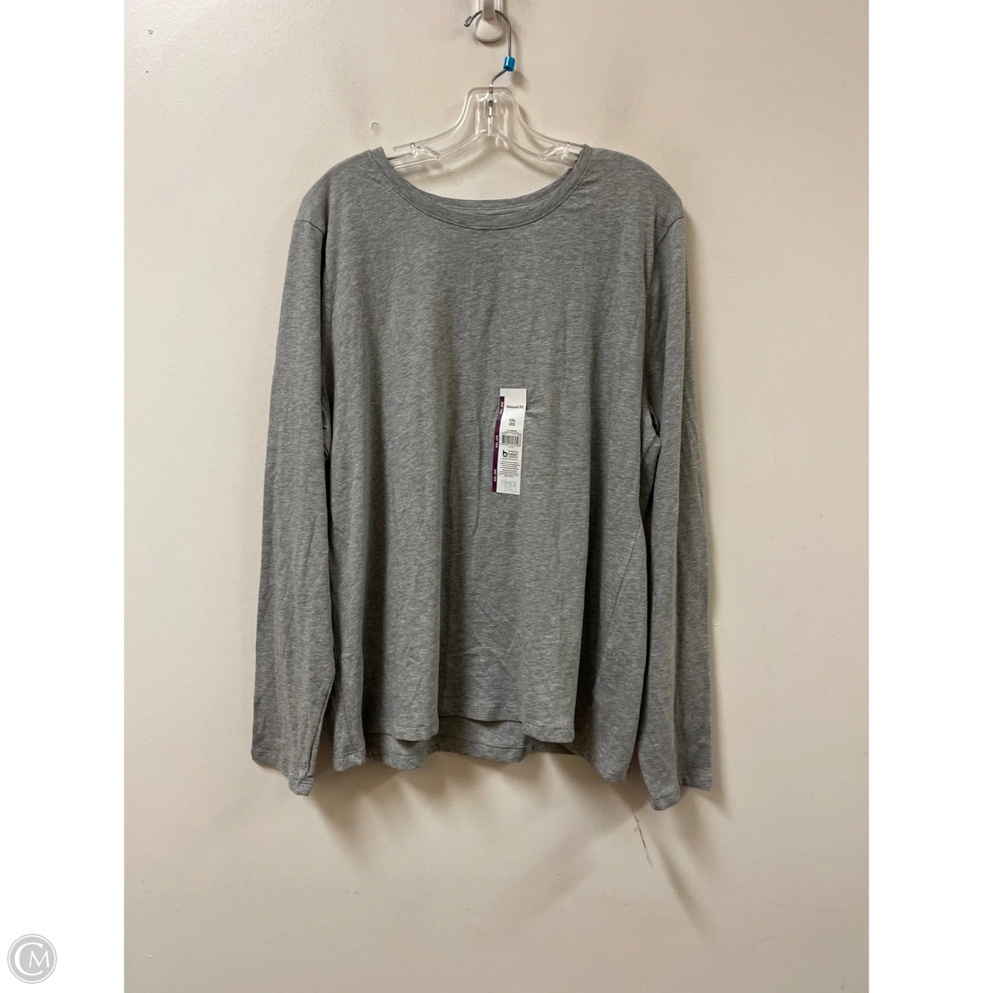 Top Long Sleeve By Time And Tru In Grey, Size: 1x