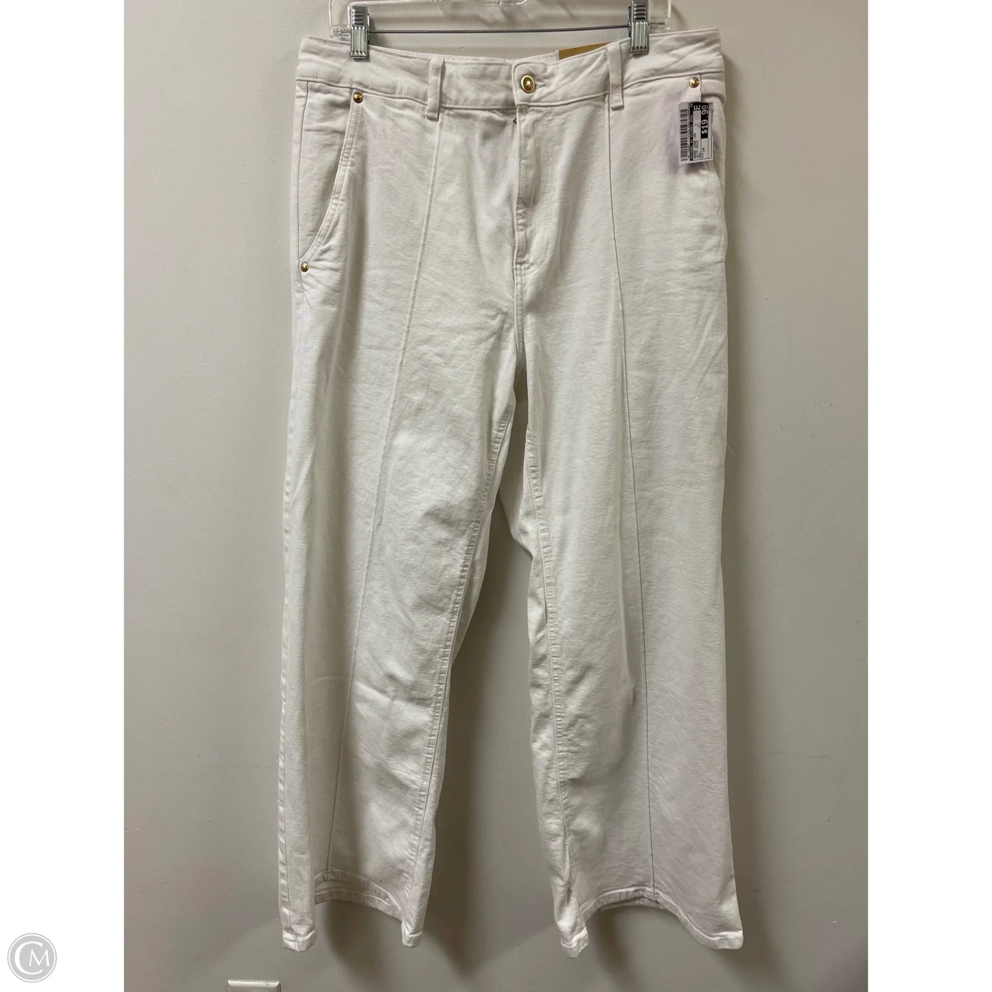 Jeans Wide Leg By Michael By Michael Kors In White Denim, Size: 14