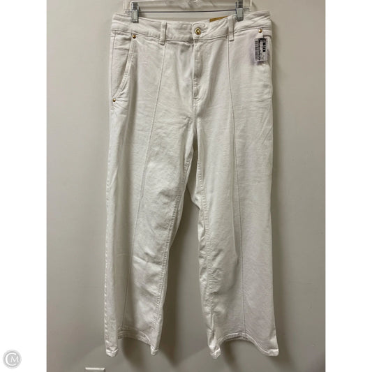 Jeans Wide Leg By Michael By Michael Kors In White Denim, Size: 14