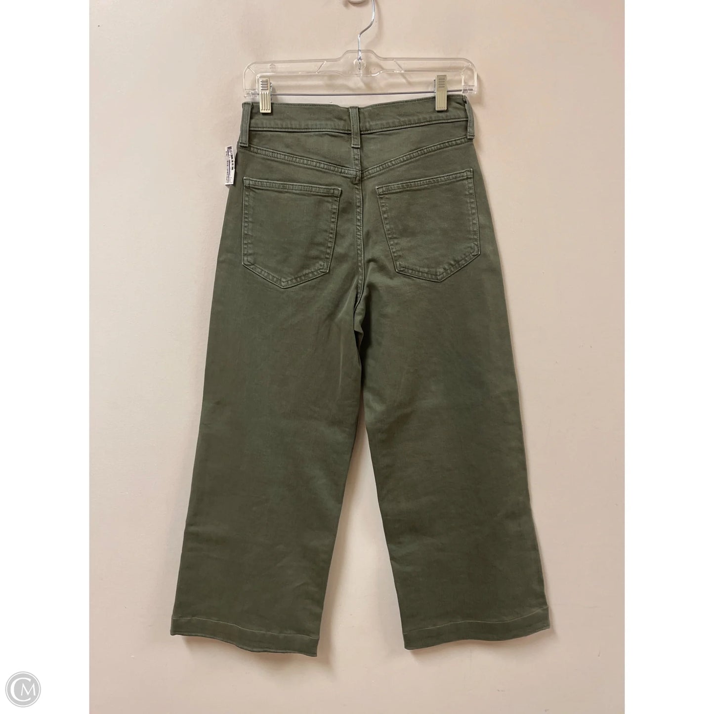 Pants Cropped By Gap In Green Denim, Size: 0