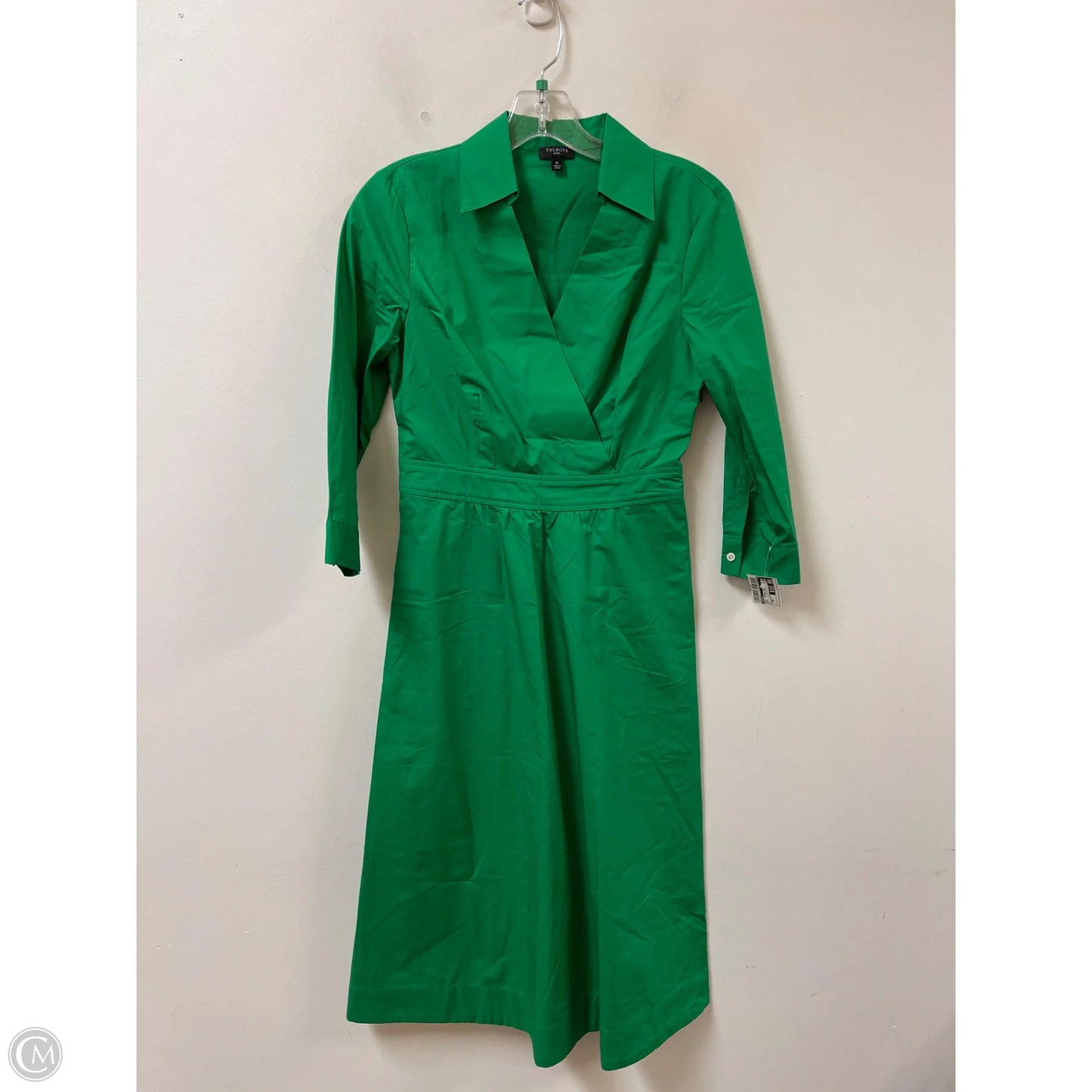 Dress Casual Midi By Talbots In Green, Size: 0p