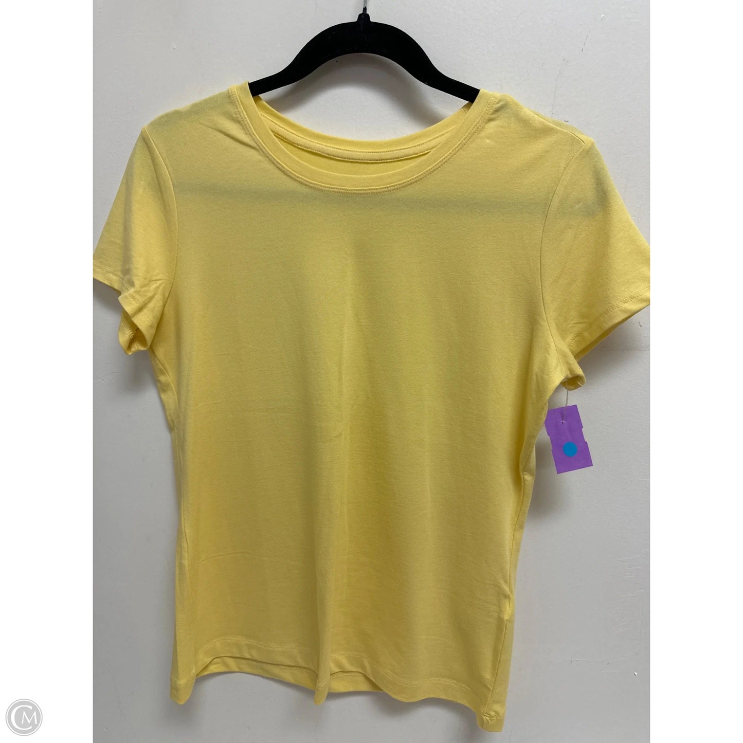 Top Short Sleeve By Banana Republic In Yellow, Size: S