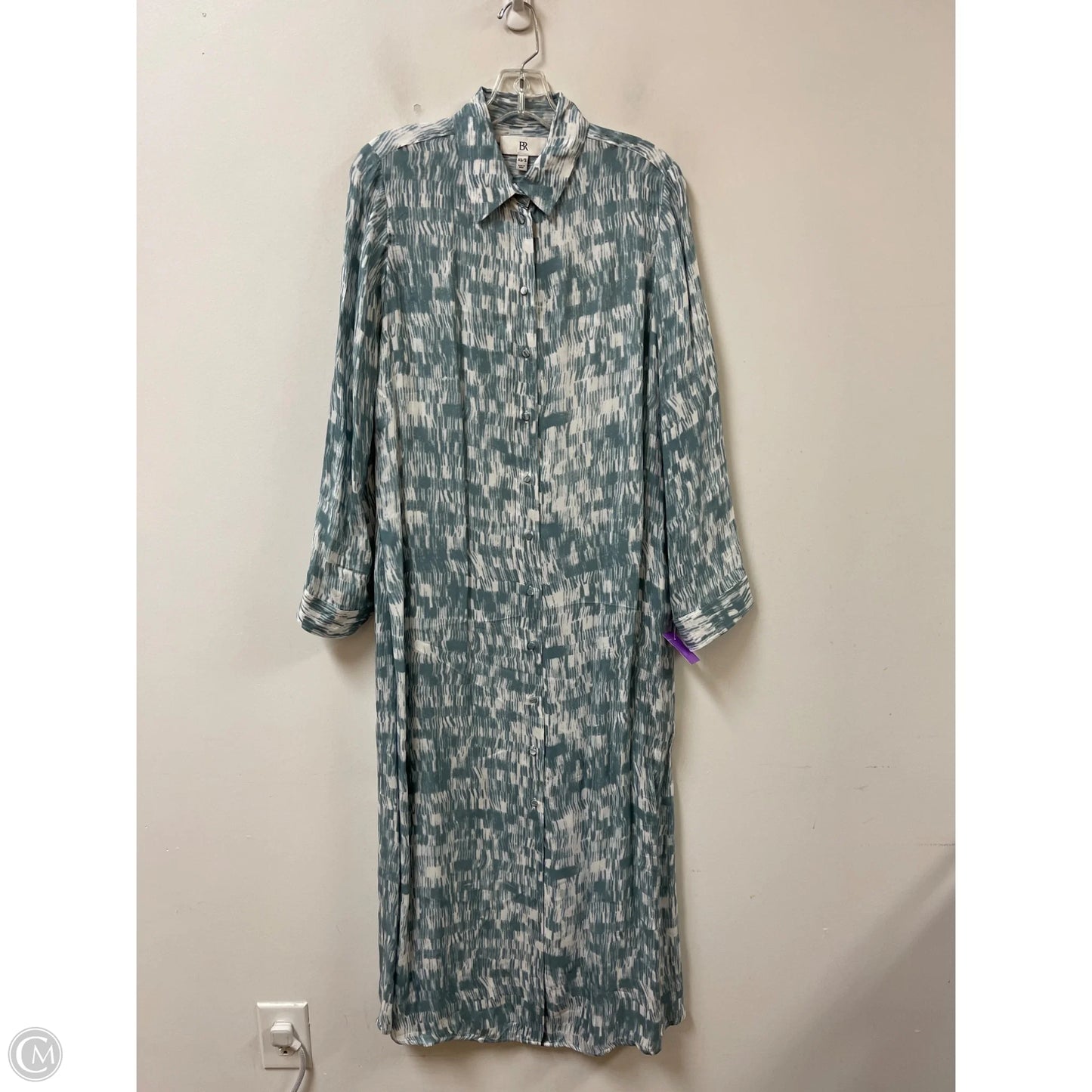 Dress Casual Maxi By Banana Republic In Blue & White, Size: Xs